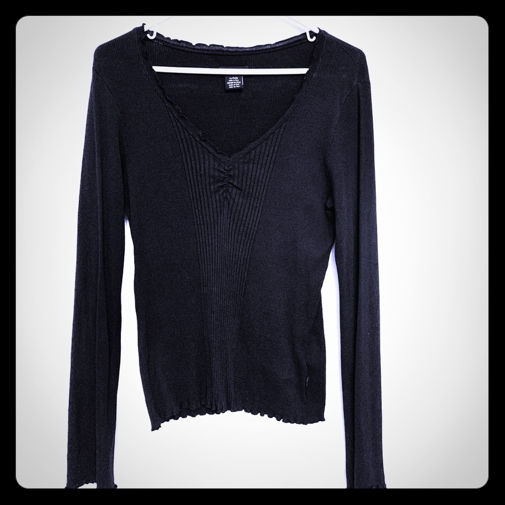 Calvin Klein Long Sleeve Top - XL - Black